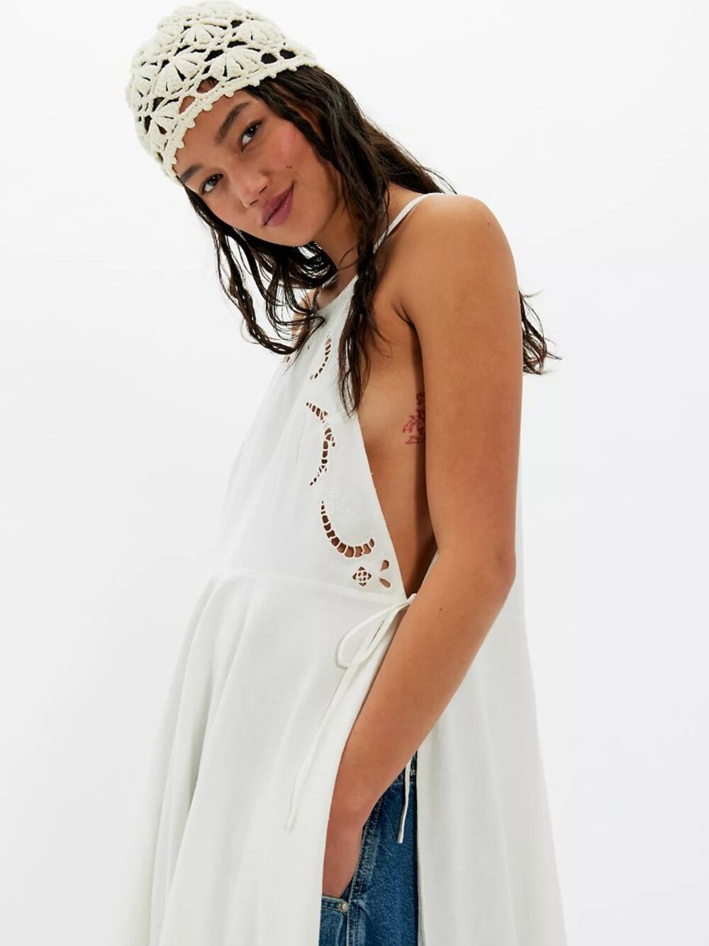 Cora Crochet Knit Skull Cap